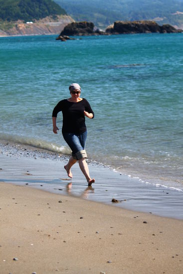 Dies ist nicht das letzte Mal, dass L. für mich am Strand hin- und herlaufen darf