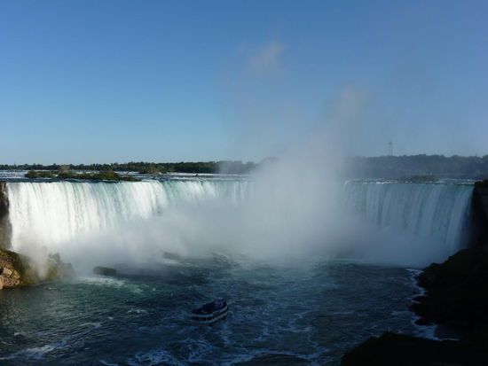 Die kanadischen Wasserfälle, fotographiert von der kanadischen Seite Niagaras
