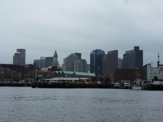 Diesiger Blick auf die Skyline