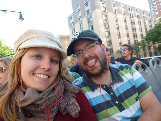 auf der Stadtrundfahrt