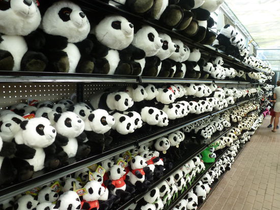 Pandaplüschtier gefällig? Die Auswahl ist begrenzt