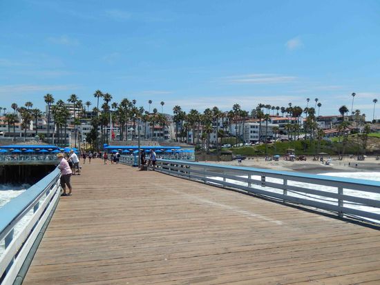 Auf dem Pier von San Clemente