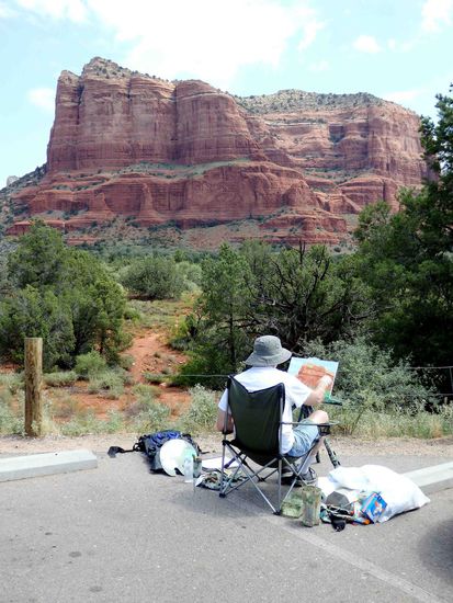 Er versucht es im Bild festzuhalten......