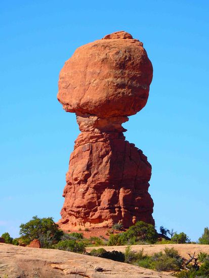 Wie lange hält sich der Balanced Rock wohl noch oben