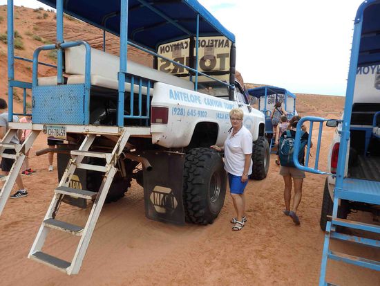 Leider hatten wir nicht dieses hochbeinige gut gefederte Gefährt