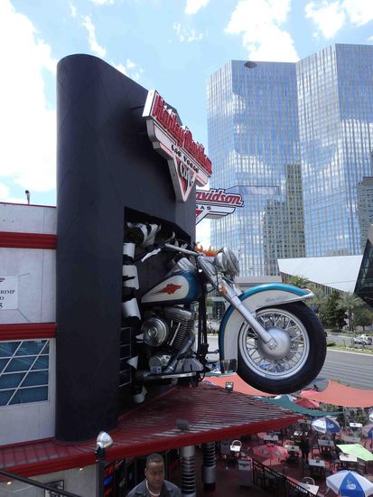 Harley Überall - hier am Hardrock Café