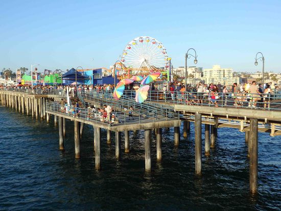 Sonnenuntergangsstimmung am Pier