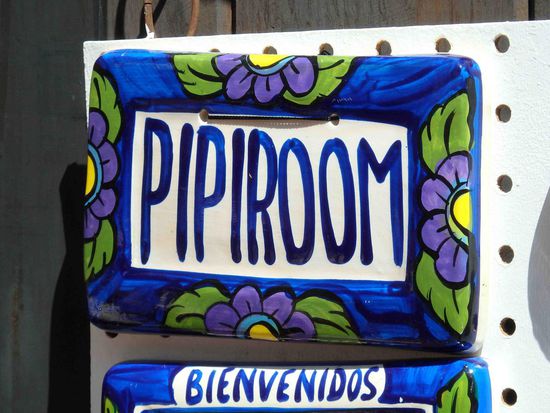 Mit diesem Schild fürs Gäste-WC haben wir kurzzeitig geliebäugelt  