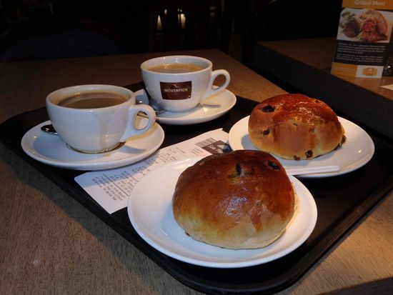 Vor dem Abflug gab es noch eine kleine Stärkung