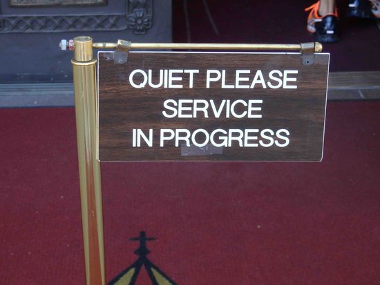 Bitte Ruhe - die Messe hat begonnen