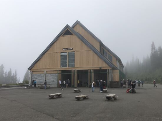 Das Visitorcenter lag wie der gesamte Rest in den Wolken