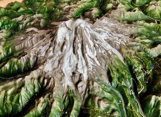Modell des Mount Rainier