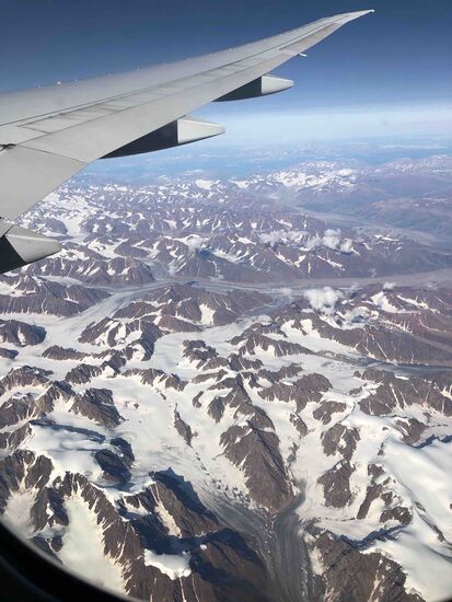 Grönland - nicht sehr grün aber wunderschön, zumindest von oben.