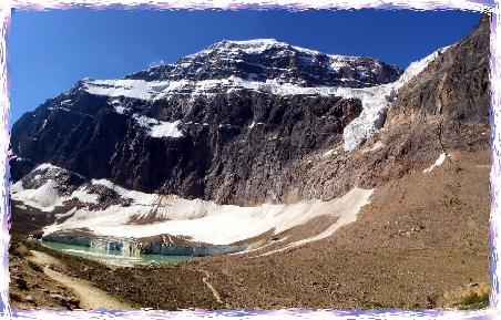 Eins meiner Lieblings- Pamoramabilder.
Der Mt. Edith Cavell Gletscher mit allem drum und dran.