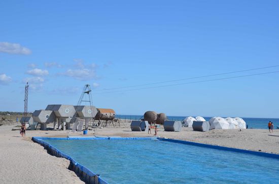 hier kann man wakeboarden... 200m Teich!