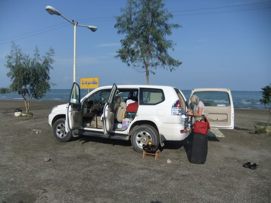 Iran- Zwischen Astara und Rasht - Camping Platz am Kaspischen Meer