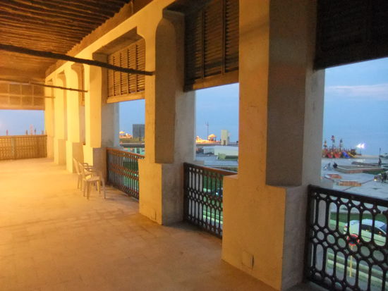 Iran - Bushehr - Altstadt - Museum - Restauriertes Haus eines reichen Geschäftsmannes - Blick von der Terasse auf den Persischen Golf