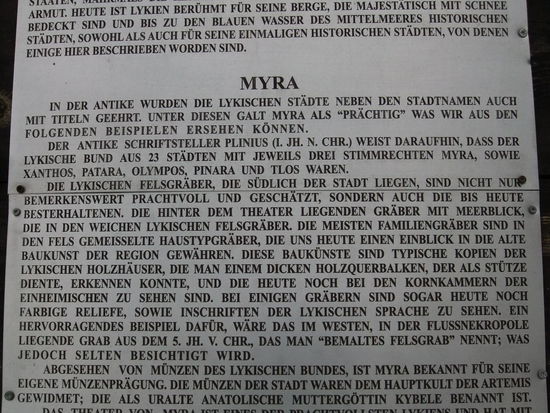Türkei - Myra - Beschreibung von Myra