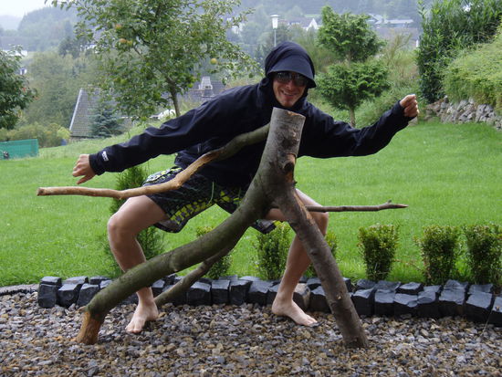 Felix im Regen (ohne Regen)!