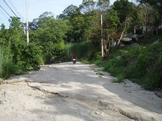 Der Praktikant mit Schweiss auf der Stirn. 200% Steigung, mindestens!