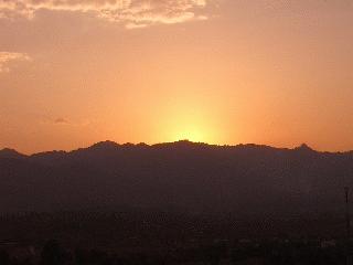 Sonnenuntergang in Pai