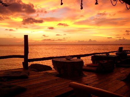 Sonnenuntergang in der Dragon Bar