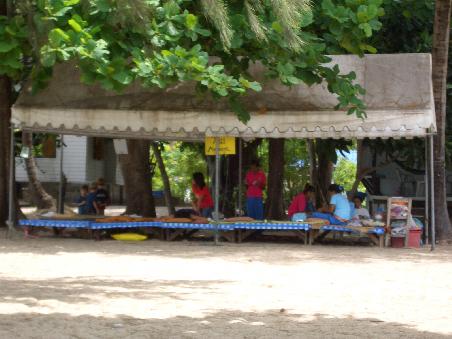 Massagestation direkt am beach