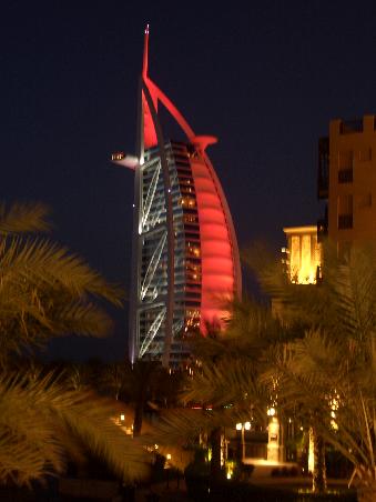 Burj Al Arab by night
