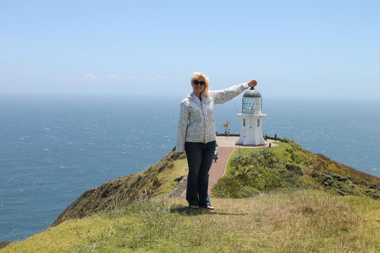 Franzi hält den Leuchtturm fest 