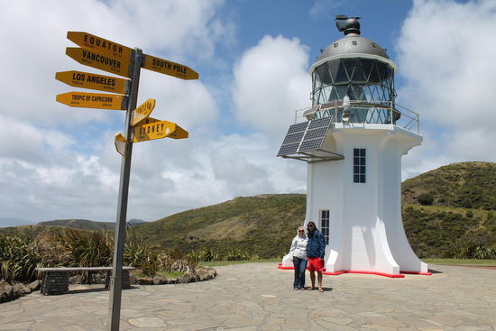 Wir beide bei Cape Reinga 
