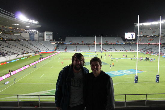 Lukas und ich beim Rugby 