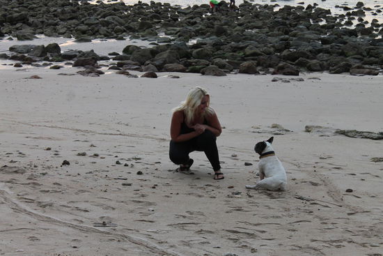 Franzi mit ihrer neuen Bekanntschaft 