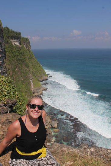 Franzi an der Südspitze Balis 