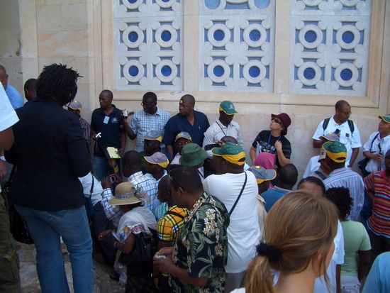 eine nigerianische Pilgergruppe, welche auch im Hotel Shalom wohnte