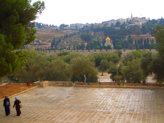 Blick vom Tempelberg auf den Ölberg
