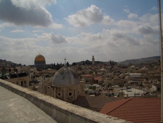Blick vom Österreichischen Hospiz auf den Tempelberg und Altstadt