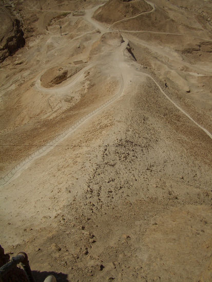 Die Rampe auf der Westseite von Masada
