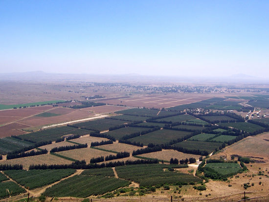 Blick auf die Golan-Hochebene vom Berg Bental