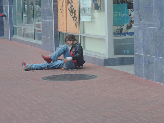 Die andere Seite San Franciscos: Bettler, Verrückte, Kriminelle...
Wir wurden sogar bedroht!!