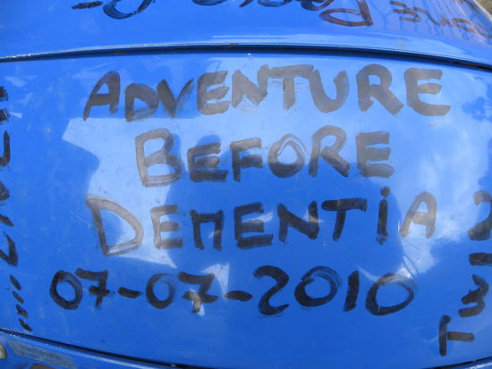 Tank des italienischen Motorradfahrers