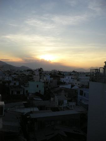 Sonnenuntergang von der Dachterrasse