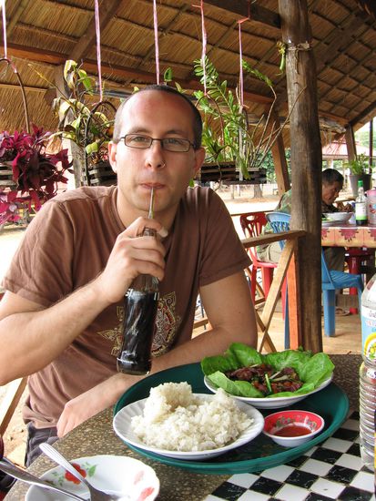 leckeres Mittagessen unterwegs - aber wer soll diese Portionen schaffen?