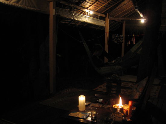 Abendstimmung auf unsere Terrasse