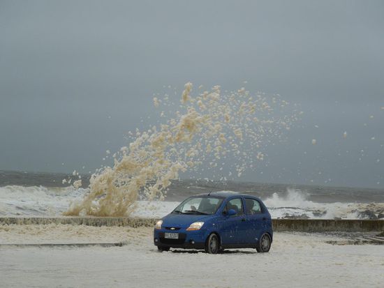Stürmischer Meeresschaum