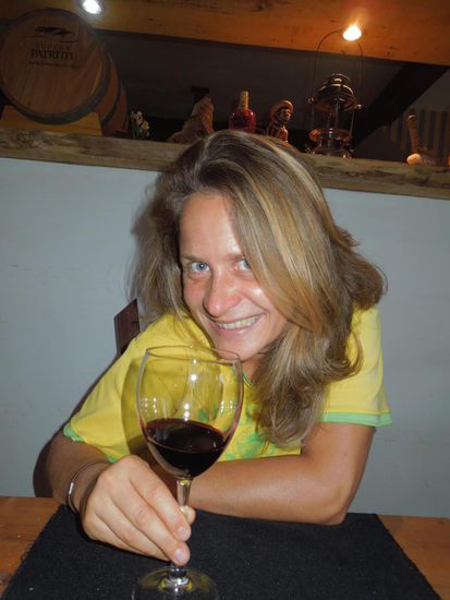 Frisch frisiert, Magen gefüllt, guter Schluck Malbec zum Abschluss -
bye bye Argentina