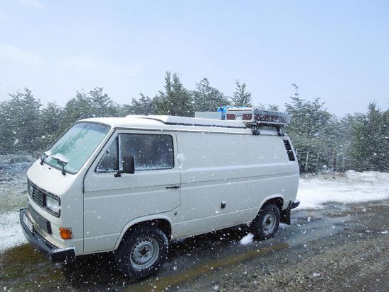 Weisse Flocken im chilenischen Sommer