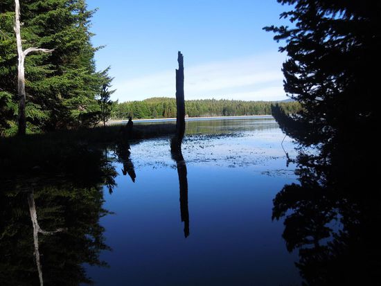 Abendstimmung mit Spiegeleffekt