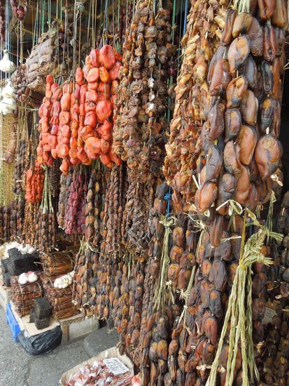 Getrocknete Muscheln, Seetang oder Algen - was darf's sein?