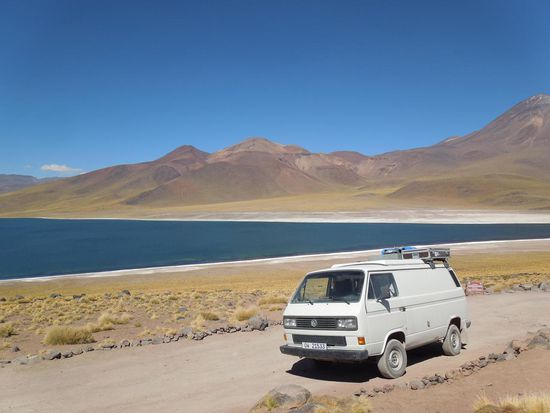 Lunch-Stopp an der Laguna Miscanti