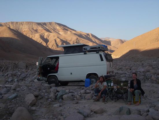 Unser bergiges Übernachtungsplätzchen ...